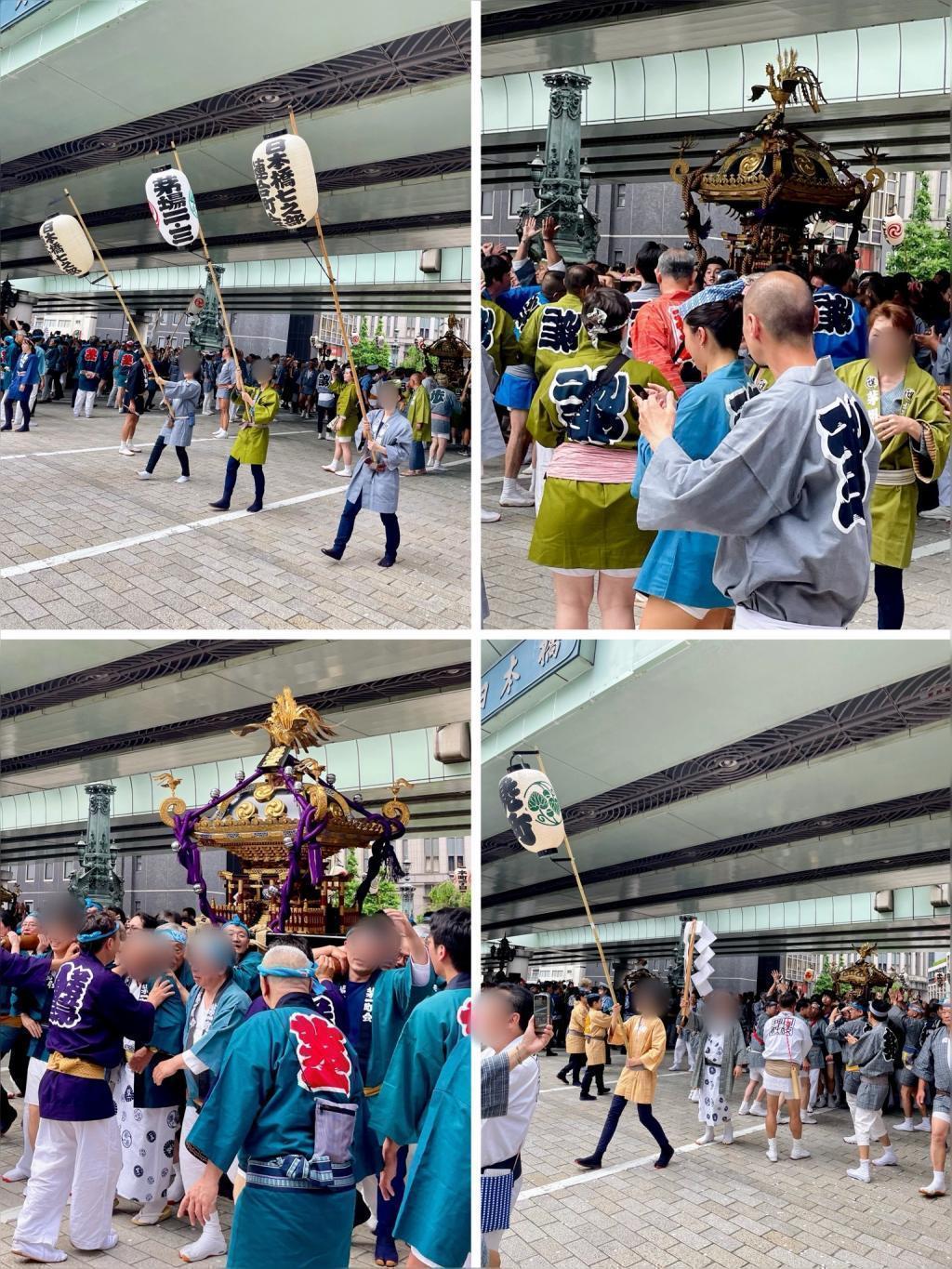 가야바초 니·산쵸메, 지바초 잇쵸메, 카토마치 중앙도리를 가마가 반죽 걷는(야마노 축제) 시모마치 연합 와타오